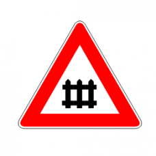 Segnale stradale passaggio a livello con barriere fig. 8